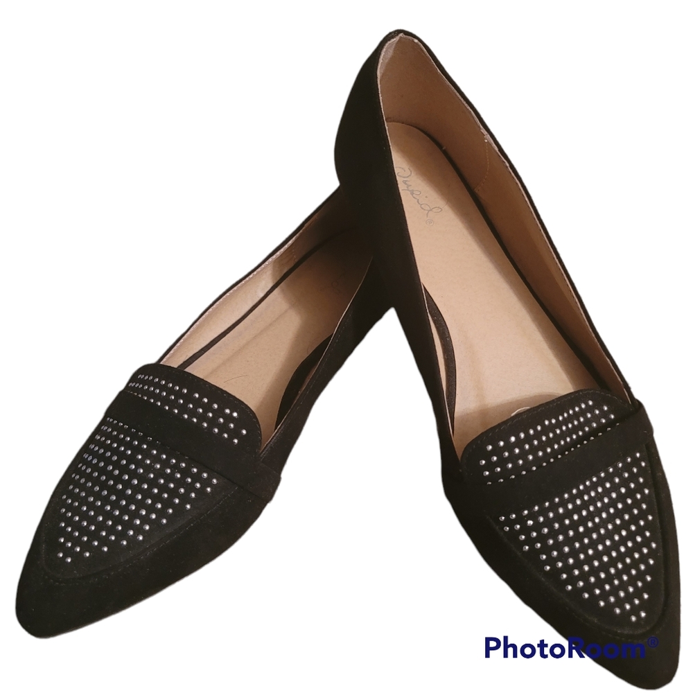 Charlotte Russe Cupid Size 9 Flats with Rhinestones